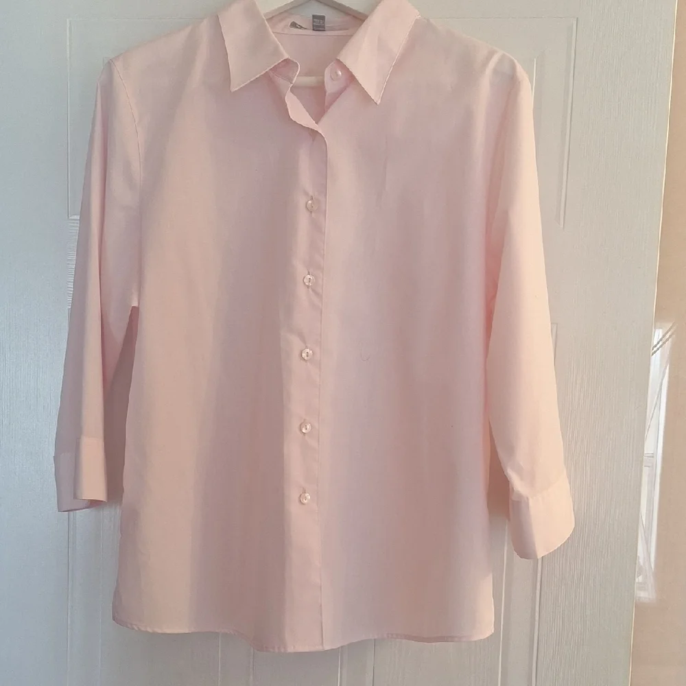 Foxcroft Soft Pink Collared Shirt - Picture 4 of 11